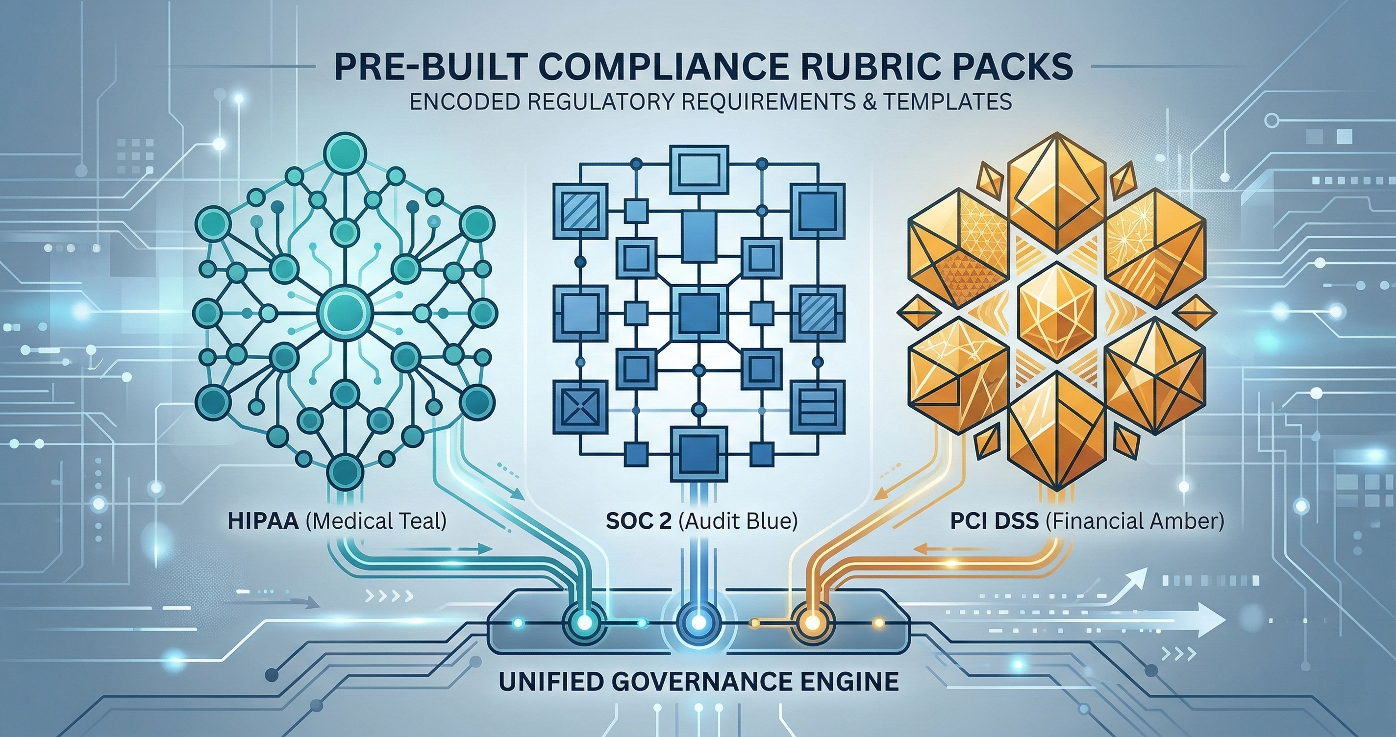 HIPAA/SOC2/PCI-DSS: Compliance Rubric Packs